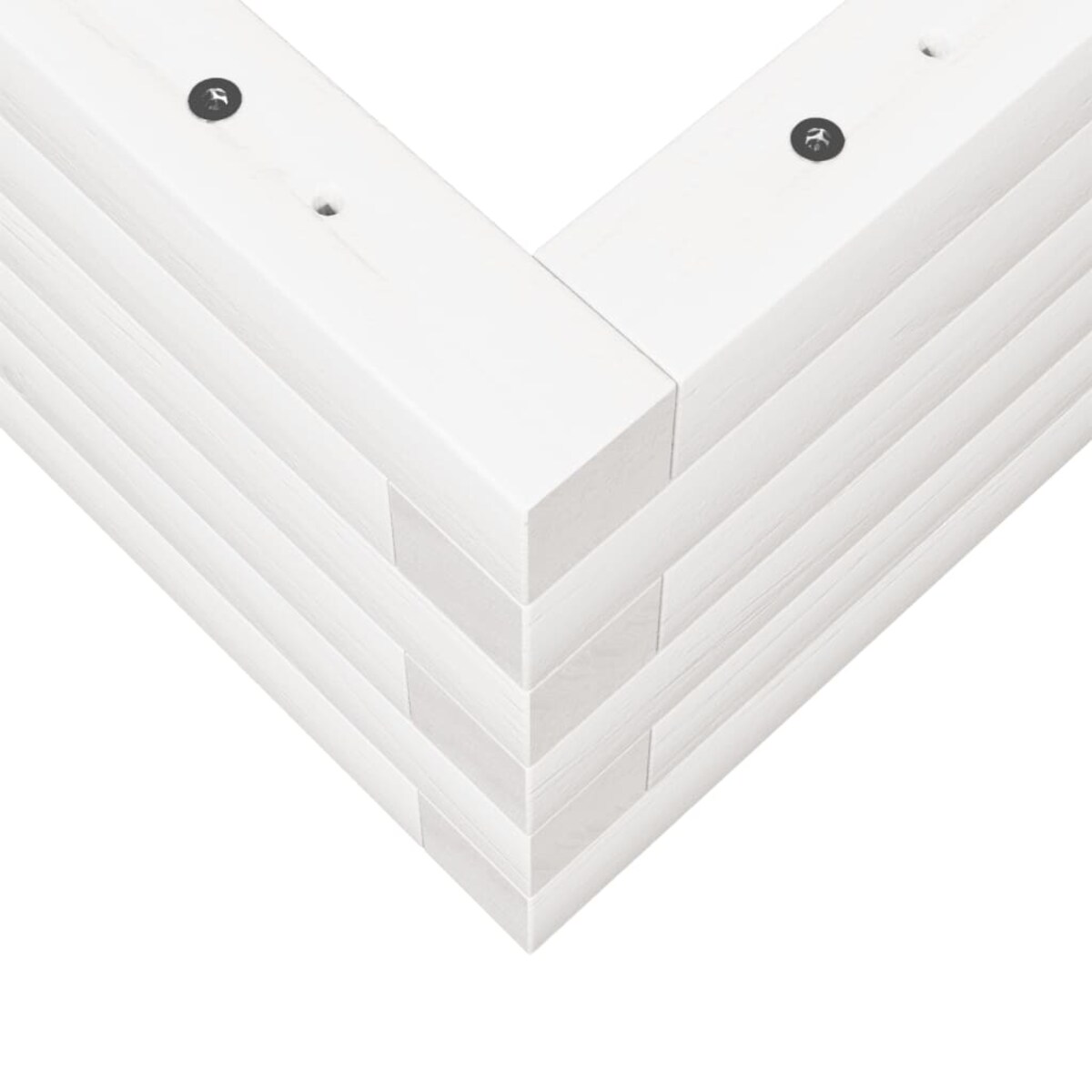 vidaXL Donica ogrodowa, biała, 90x60x23 cm, lite drewno sosnowe