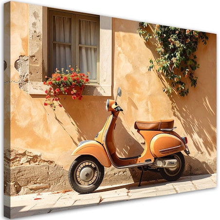 Obraz do salonu sypialni jadalni biura hotelu, Skuter Vespa Toskania 60x40 cm