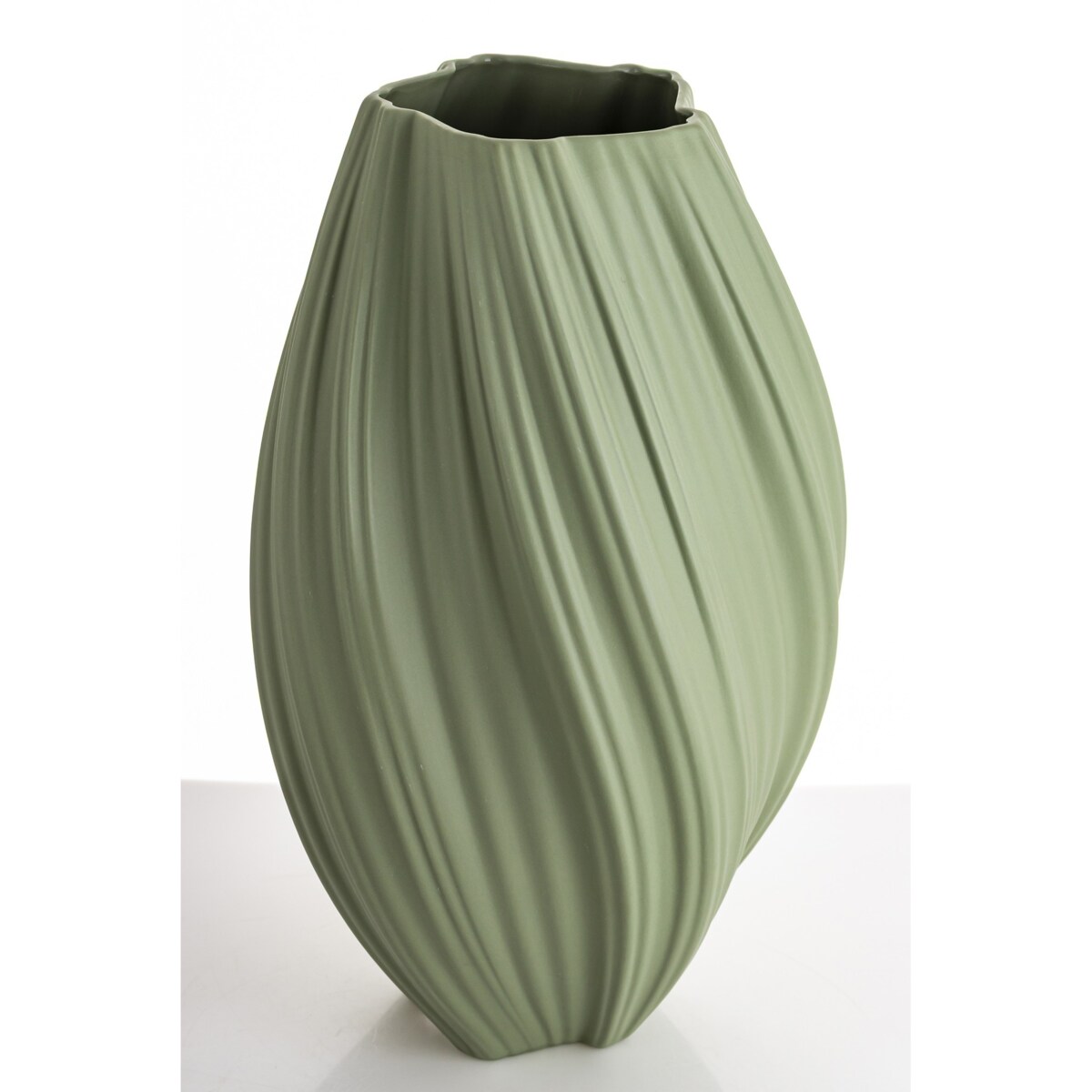 Wazon porcelanowy 34x18x18 cm MARIKO zielony