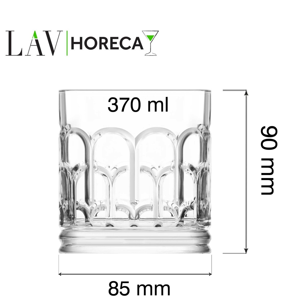 Szklanka niska Archie, 370ml, LAV
