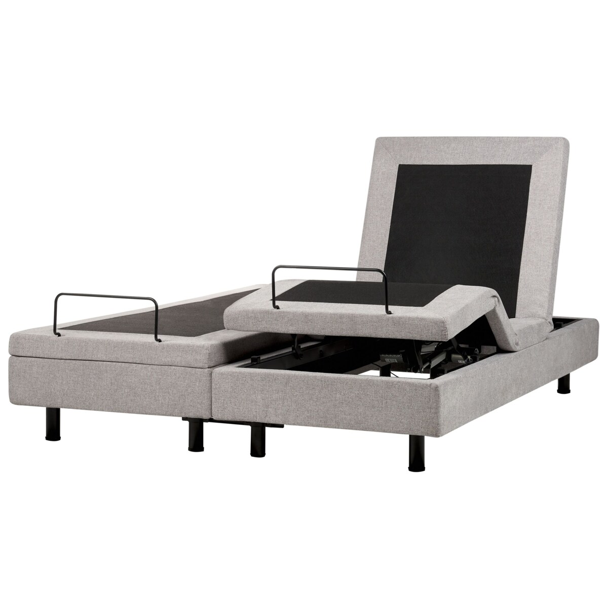 Łóżko regulowane bez zagłówka DUKE II 160 x 200 cm Jasnoszary