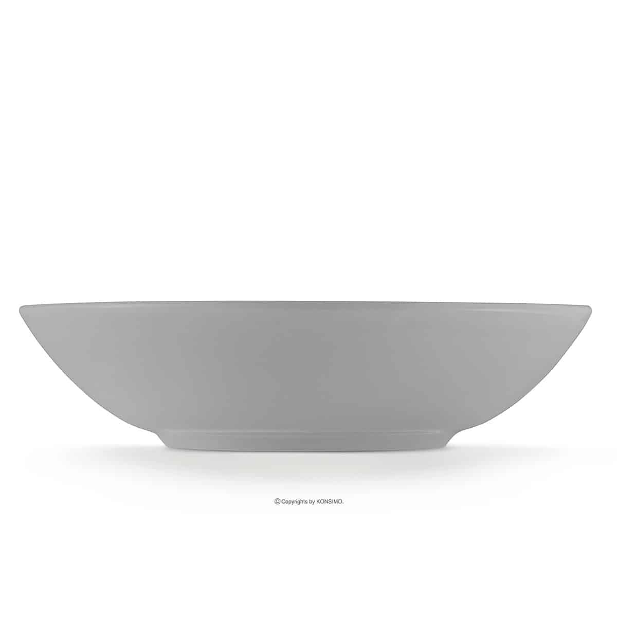 Konsimo LUPIN Talerz głęboki jasny szary, jasny szary