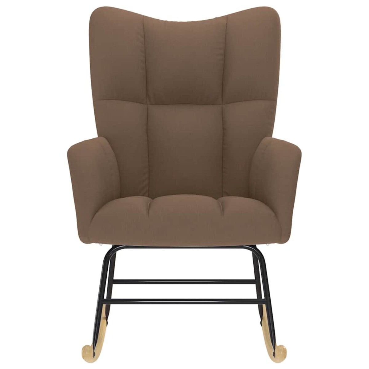 vidaXL Fotel bujany, brązowy, tapicerowany tkaniną