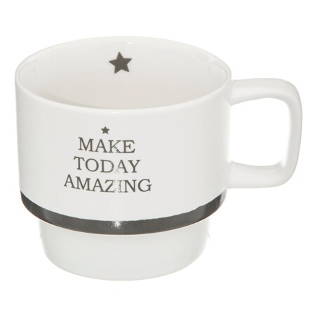 Filiżanki do kawy i herbaty na stojaku, porcelanowe, 4 sztuki