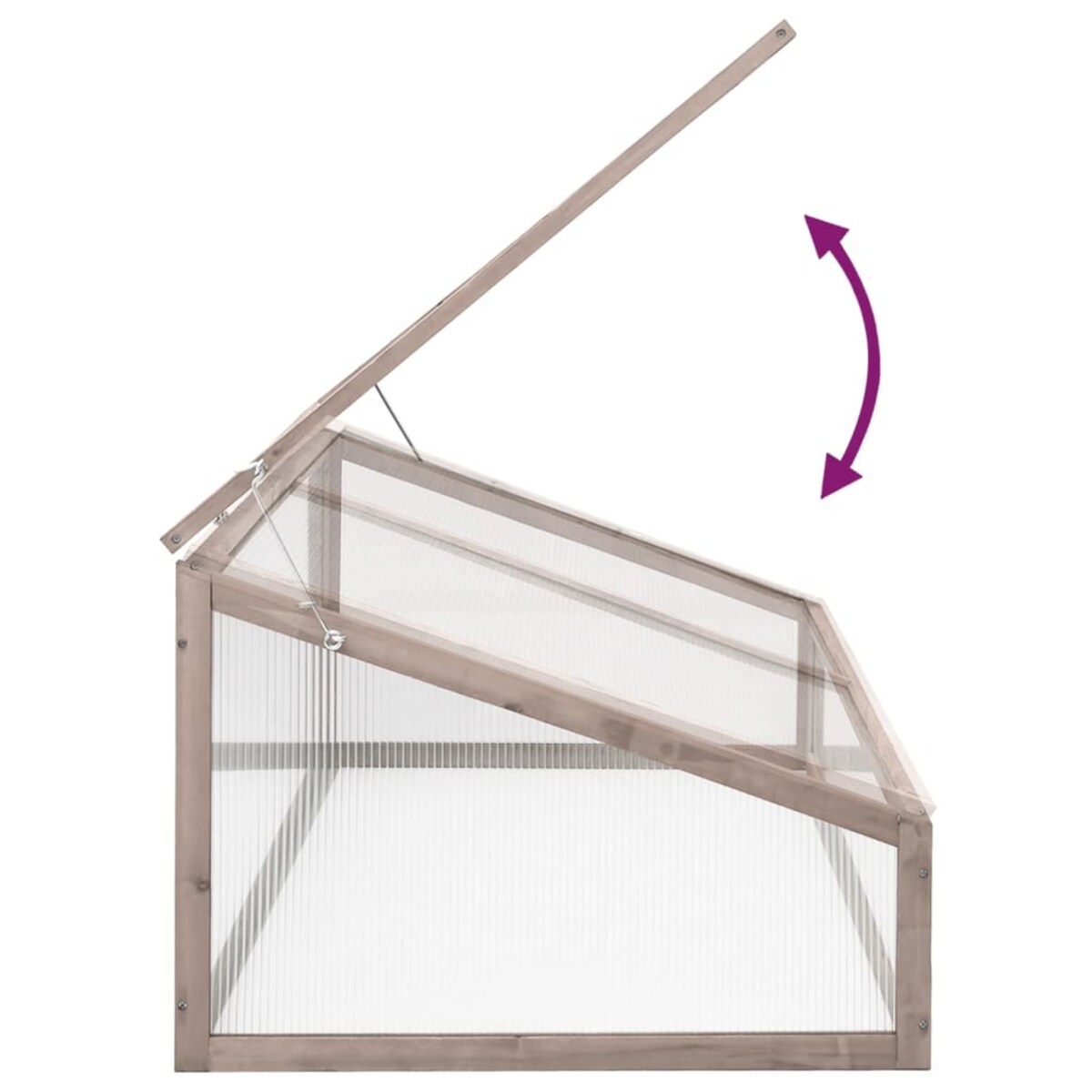 vidaXL Inspekt, szary, 110x58,5x39 cm, drewno jodłowe