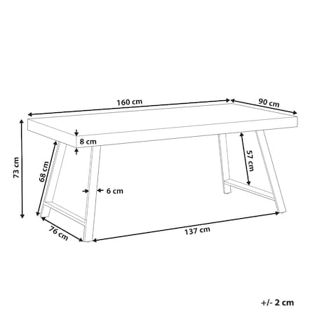 Stół do jadalni WARTON Ciemnobrązowy 160 cm 90 cm Drewno sosnowe