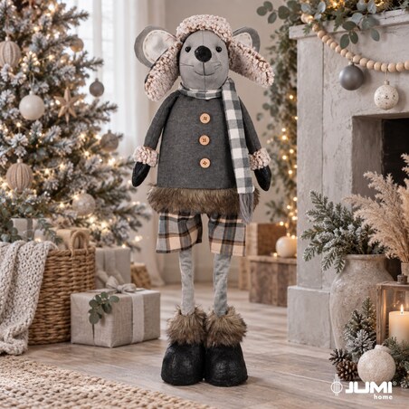 MYSZ świąteczna skrzat DUŻY dekoracja ŚWIĄTECZNA gnom 74 cm ozdoba JUMIhome