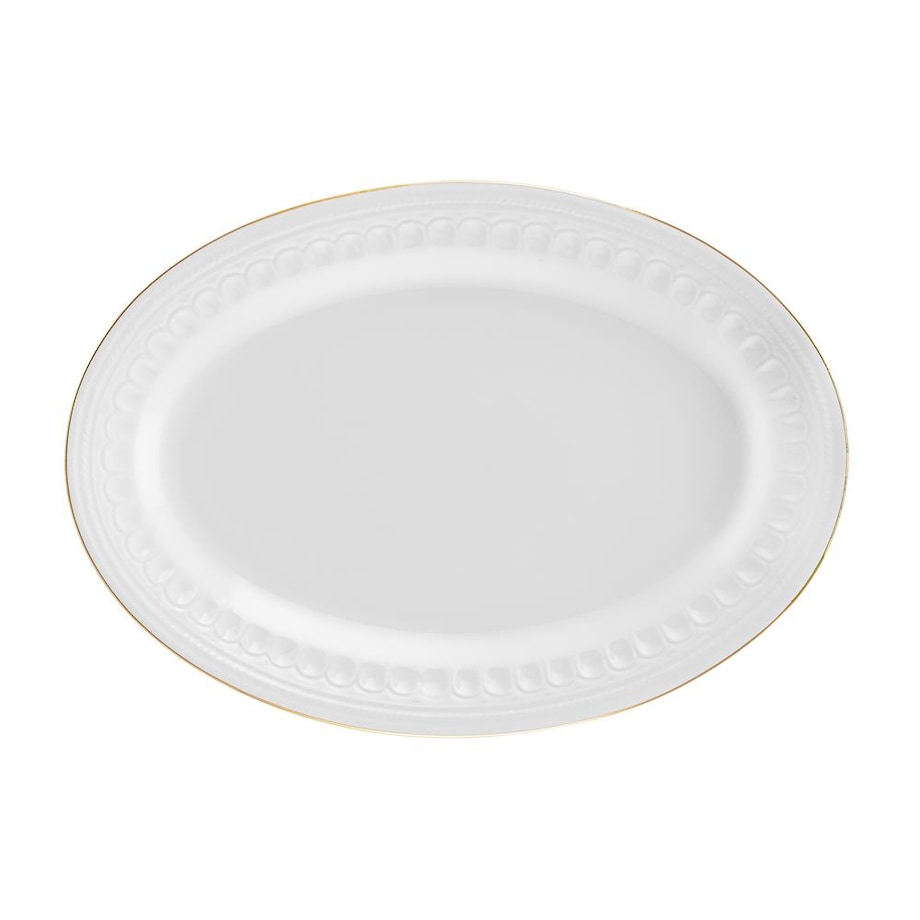 VILLA ITALIA Serwis obiadowy na 6 osób porcelanowy złota linia MESYNA GOLD