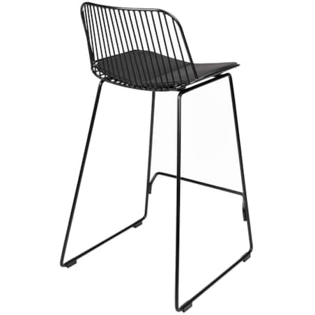 Krzesło barowe Miles MC-176H.76 druciane industrial czarne