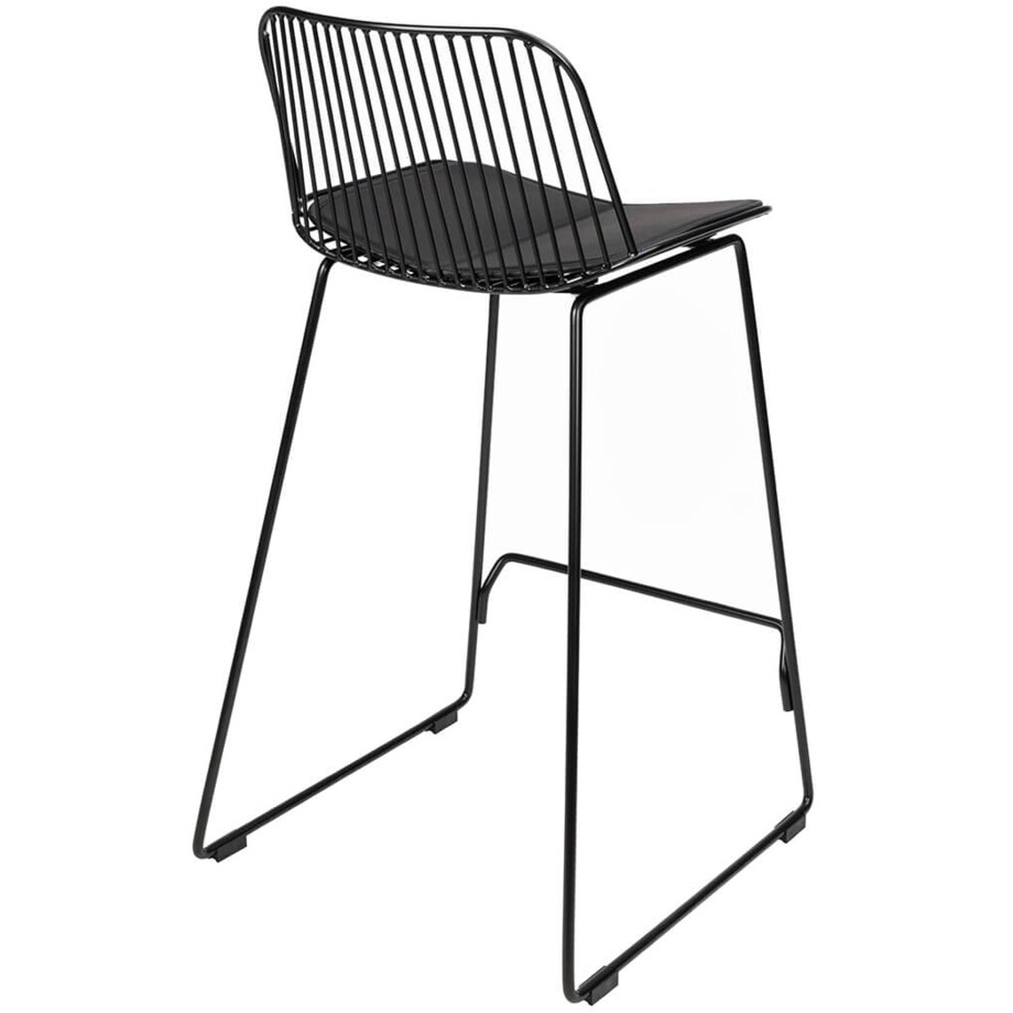 Krzesło barowe Miles MC-176H.76 druciane industrial czarne