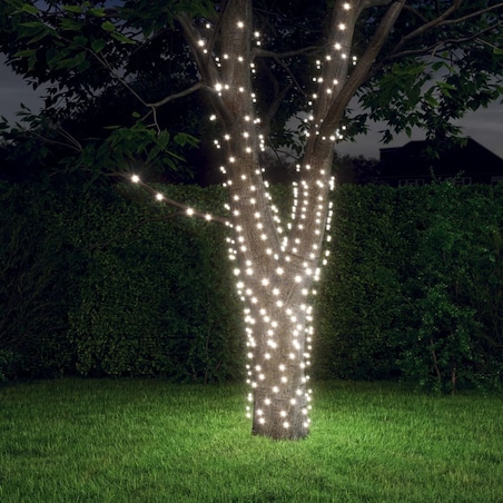 vidaXL Solarne lampki dekoracyjne, 2 szt., 2x200 LED, zimne białe