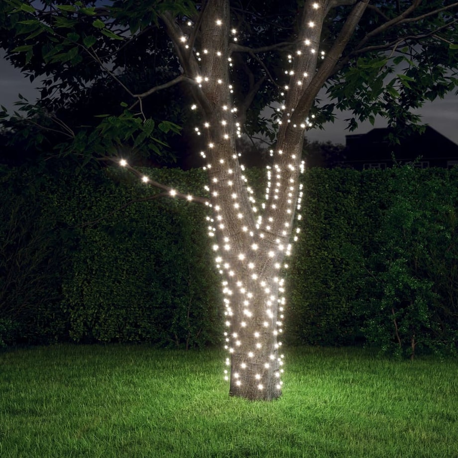 vidaXL Solarne lampki dekoracyjne, 2 szt., 2x200 LED, zimne białe