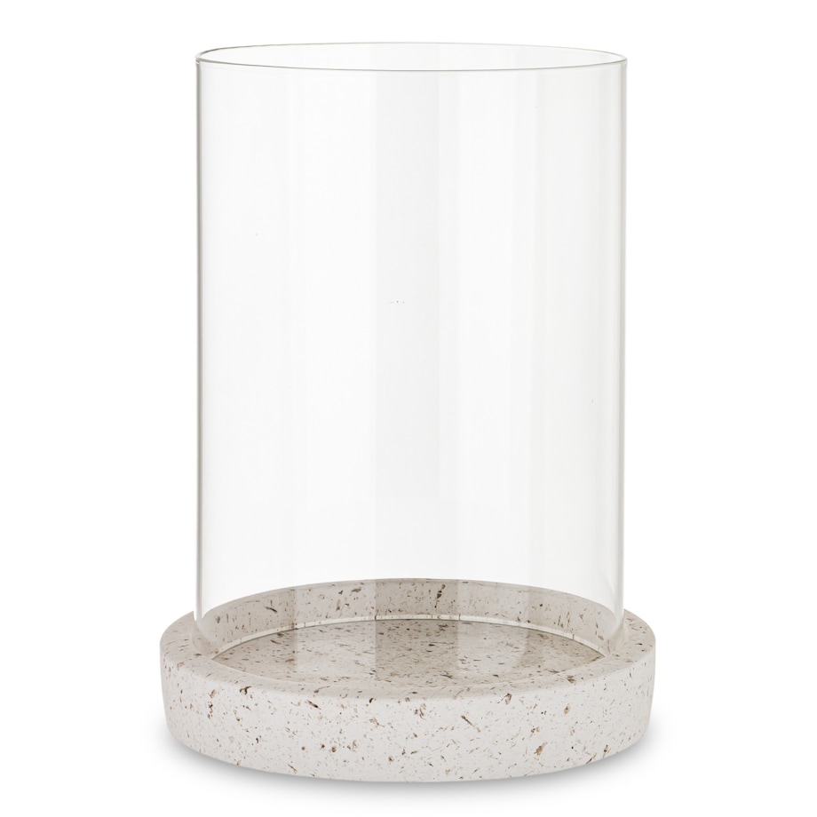 Świecznik szklany Ø 17,5x24 cm CEMENTO