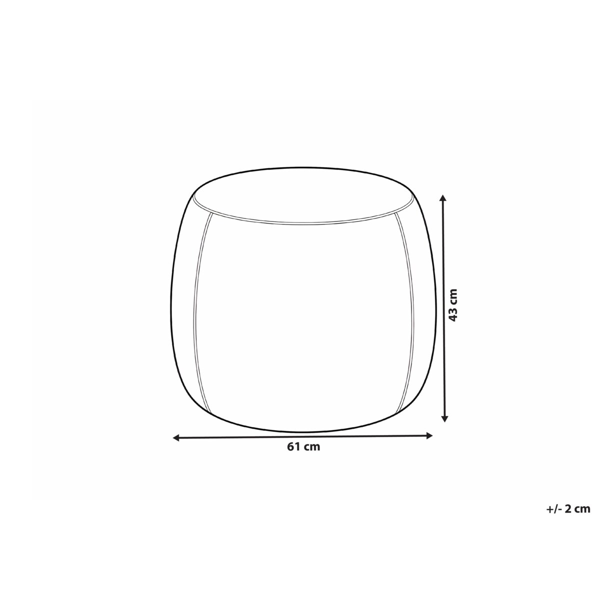 Puf ASHTON Beżowoszary