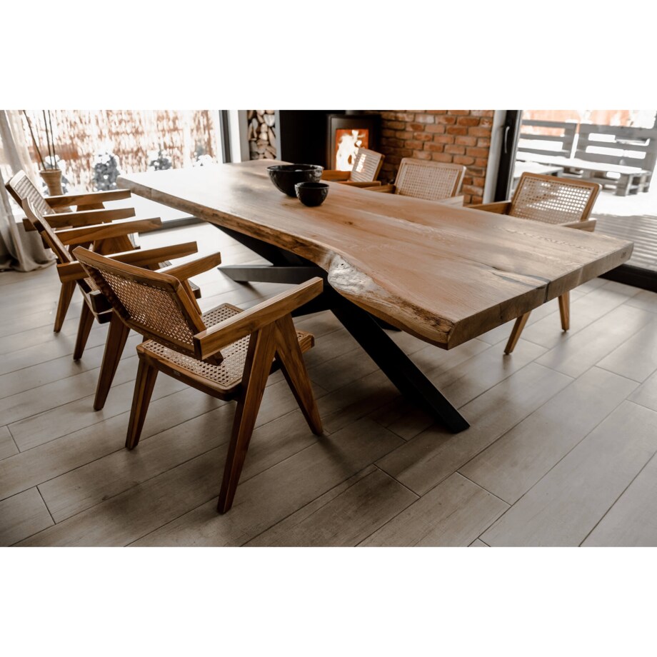 FOTEL DREWNIANY JOY BRĄZOWY 4 SZT