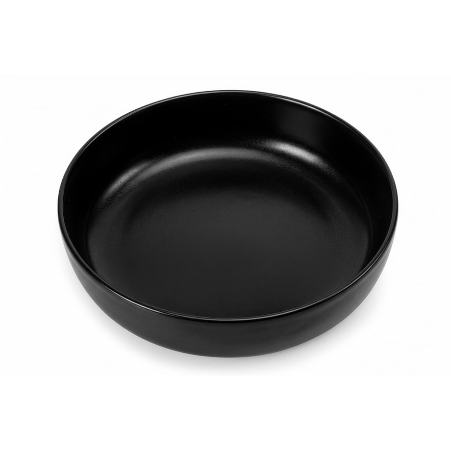 KONSIMO VICTO Elegancki zestaw obiadowy 6-osobowy w kolorze czarnym matowym (18 elementów)