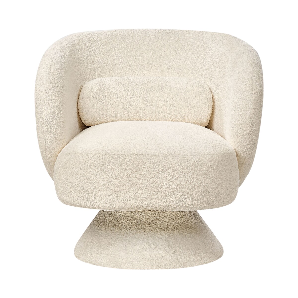 Fotel obrotowy LIEKSA Boucle Złamana biel