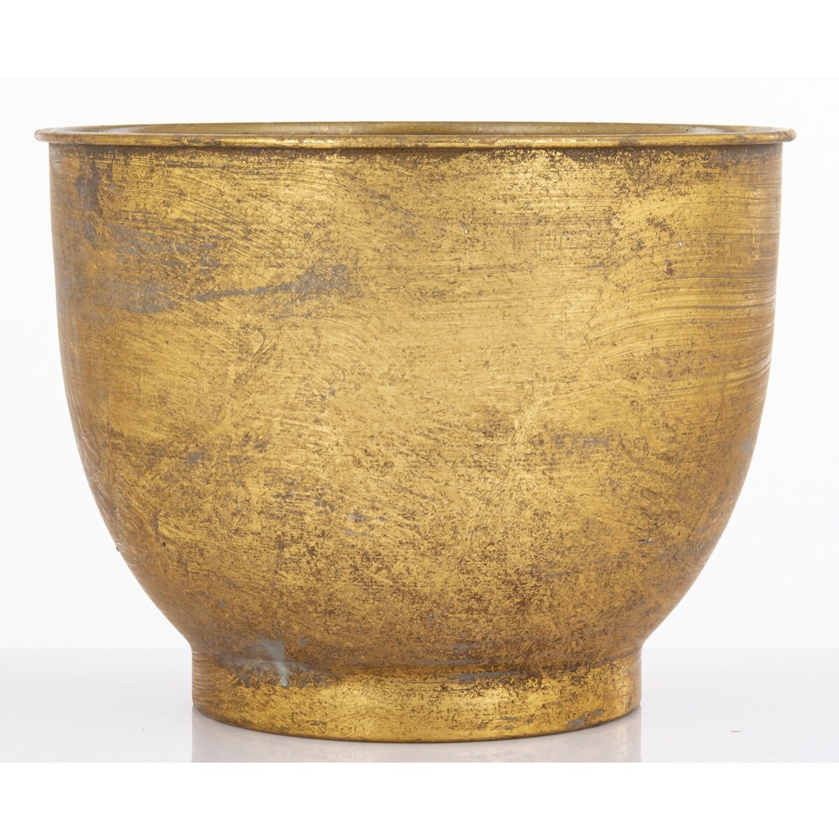 Osłonka na doniczkę postarzana złota 20x26x26 cm