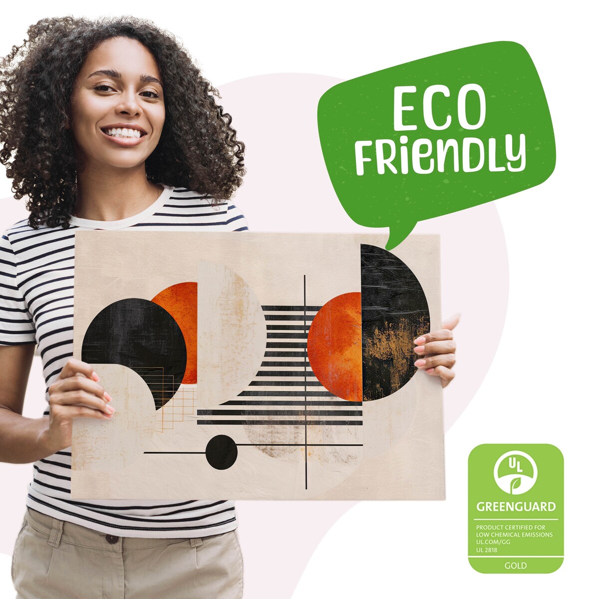 Obraz Na Płótnie Do Salonu Abstrakcyjne Koła Kształty Geometria 70x50cm