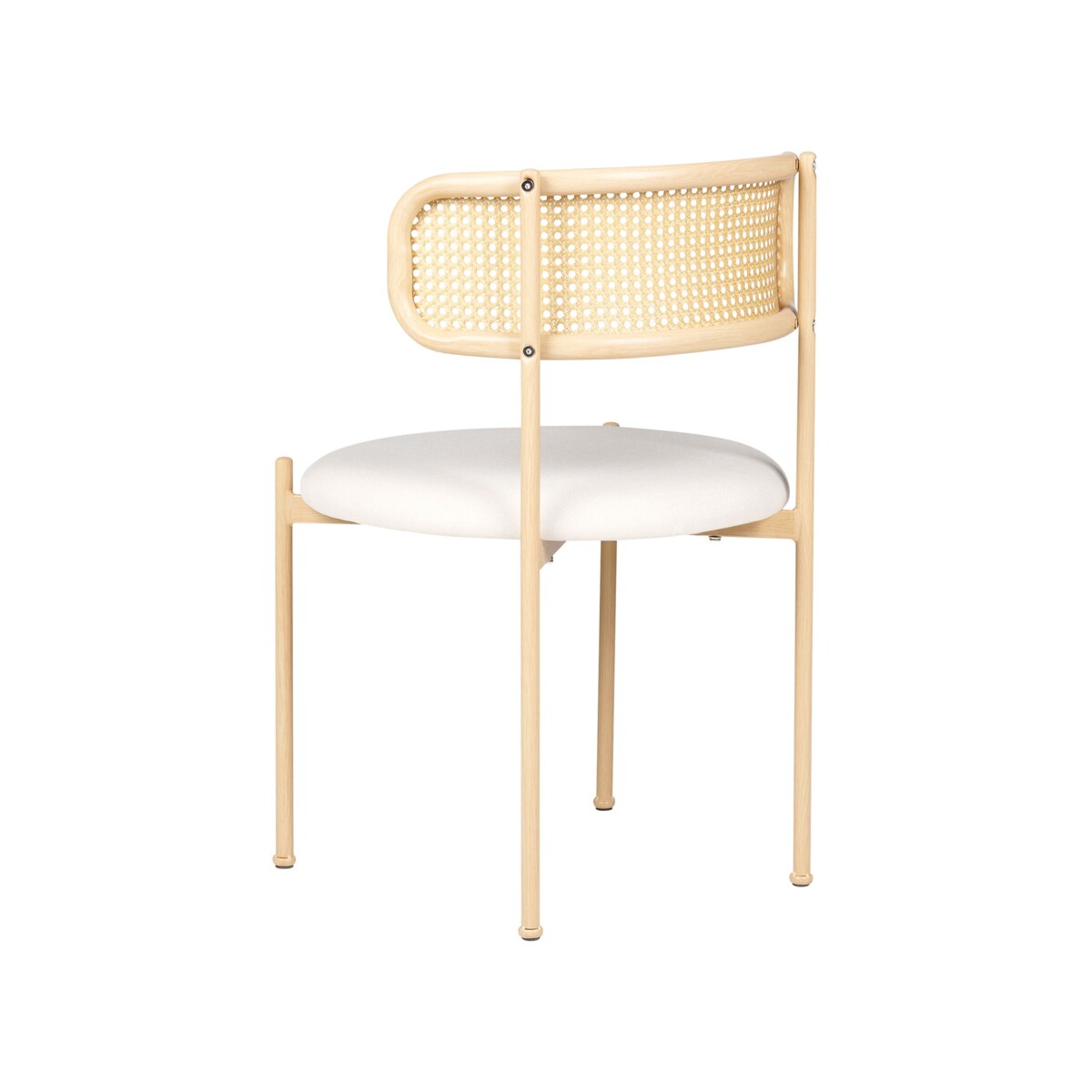 Zestaw 2 krzeseł do jadalni metalowy jasne drewno ANDOVER