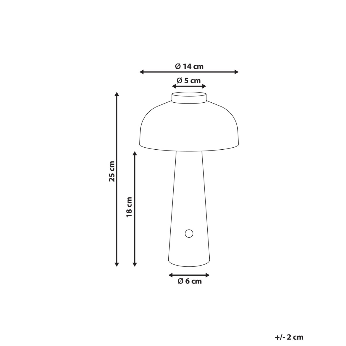 Bezprzewodowa lampa stołowa LED AGUSAN Ze ściemniaczem Metal Czarny