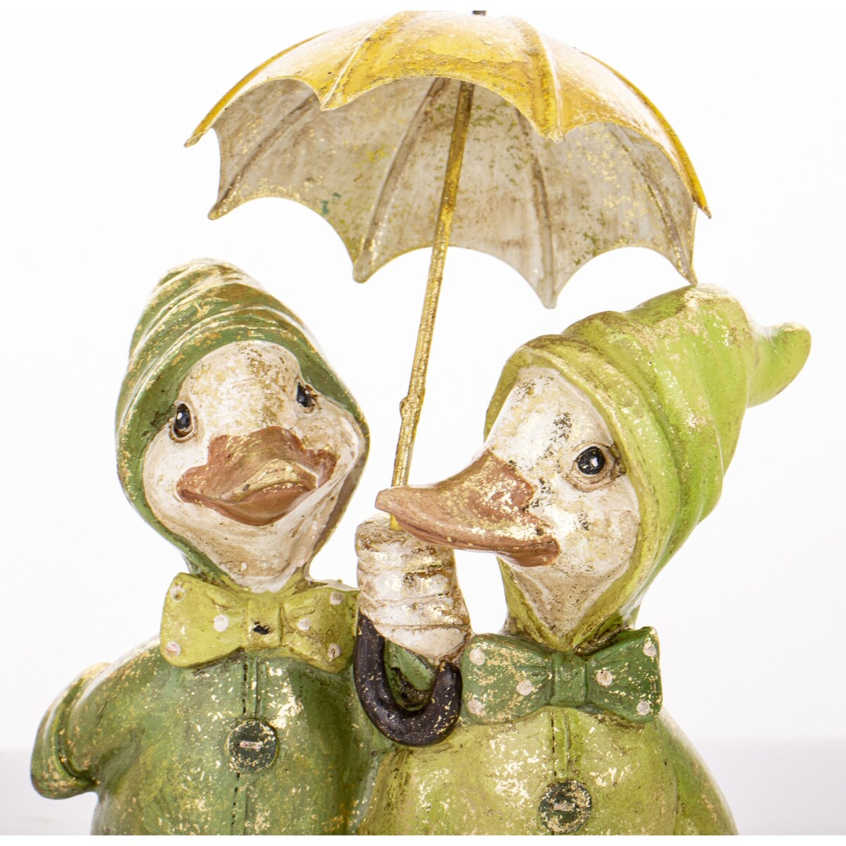 Dekoracja - para kaczorków pod parasolem 22x13,5x10 cm ANATROCCOLI