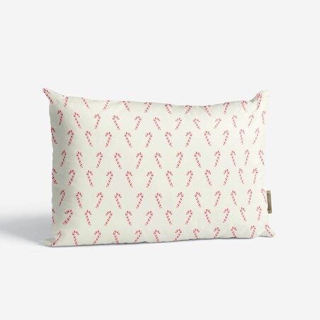 Poduszka świąteczna - Laski cukrowe - beż 40x60 cm