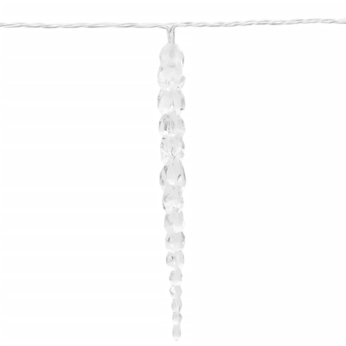 vidaXL Świąteczna lampa sopelkowa 100 diod LED Ciepła biel 10 m Akryl PVC