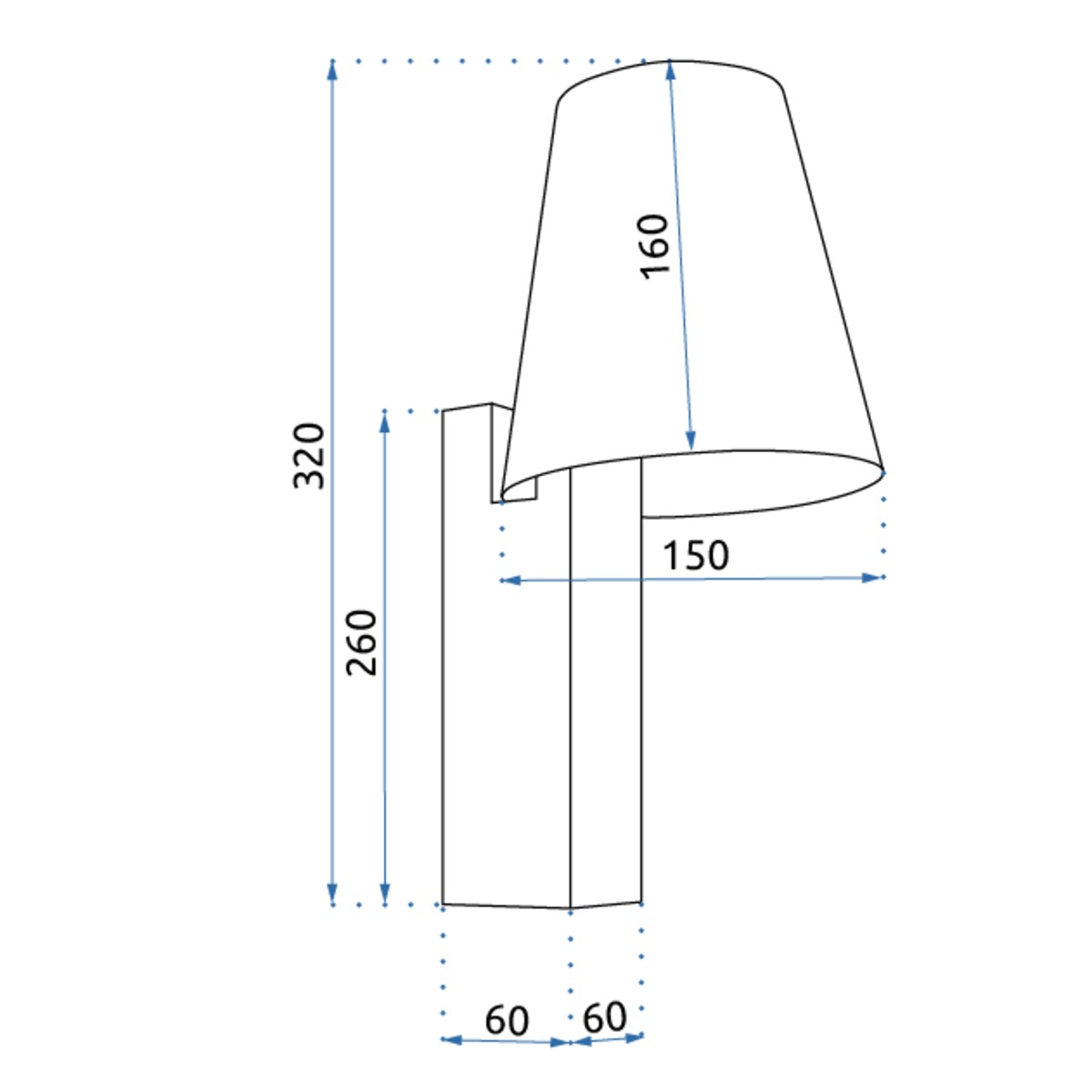 Kinkiet App1279-1W Czarny, Metal