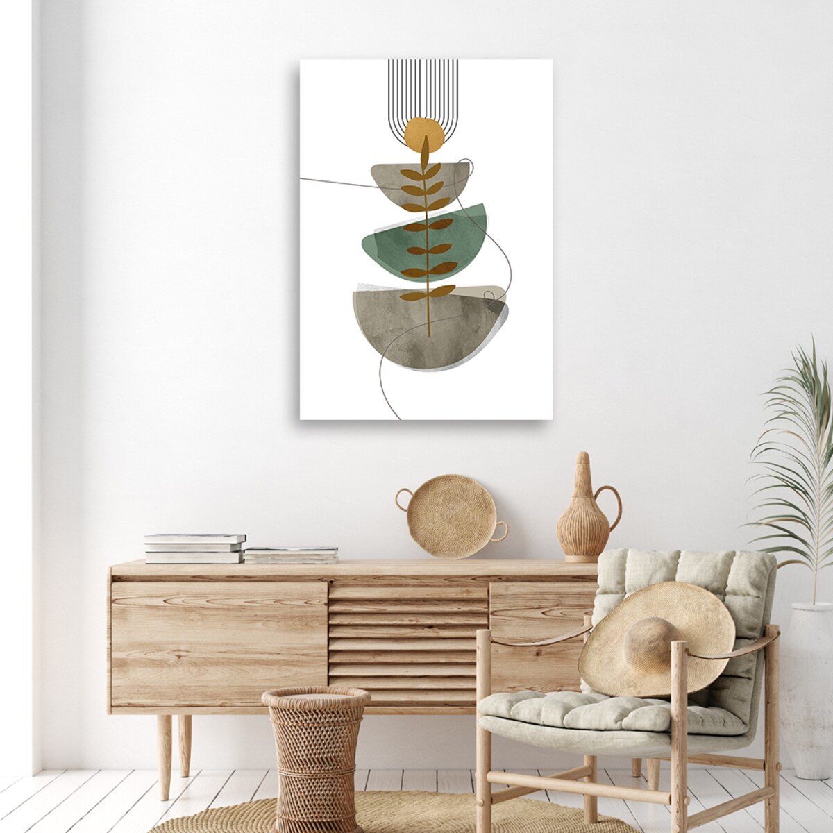 Obraz na płótnie, Geometryczna abstrakcja boho