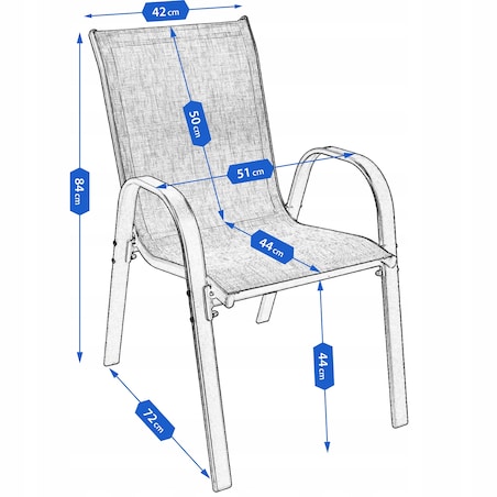 Zestaw mebli ogrodowych z tekstylenu czarne
