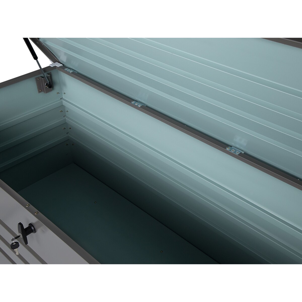 Skrzynia ogrodowa metalowa 600 l szara CEBROSA