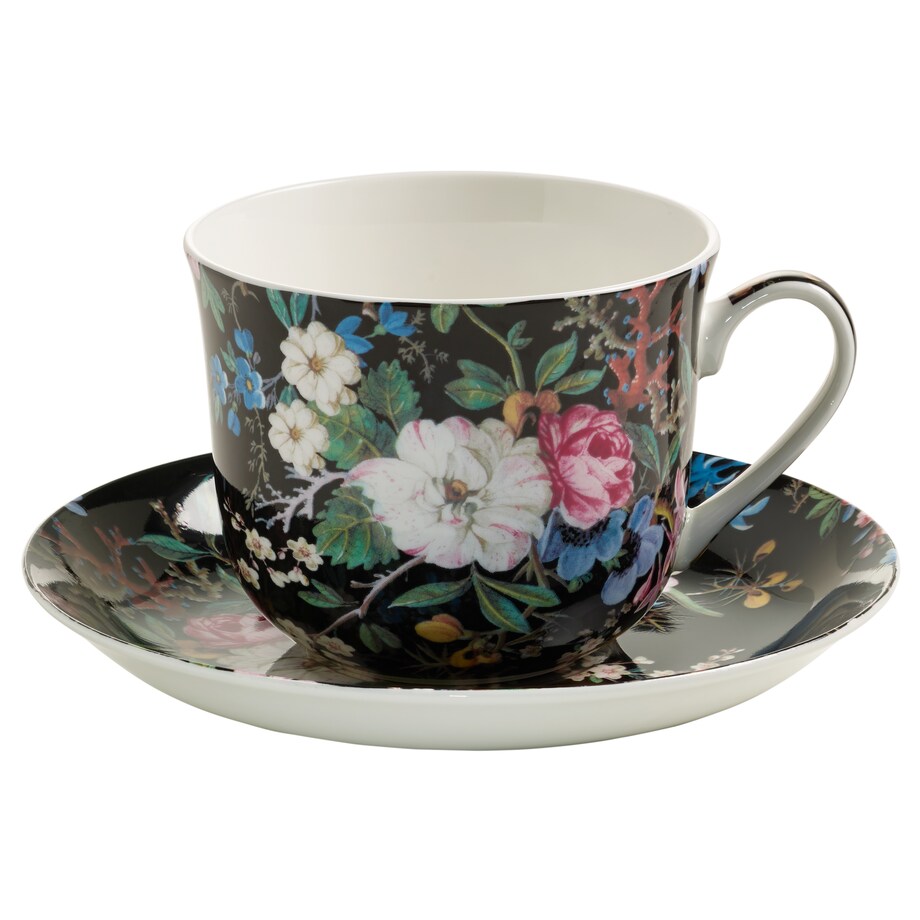 Filiżanka Kilburn Midnight Blossom, kolorowa, 460 ml