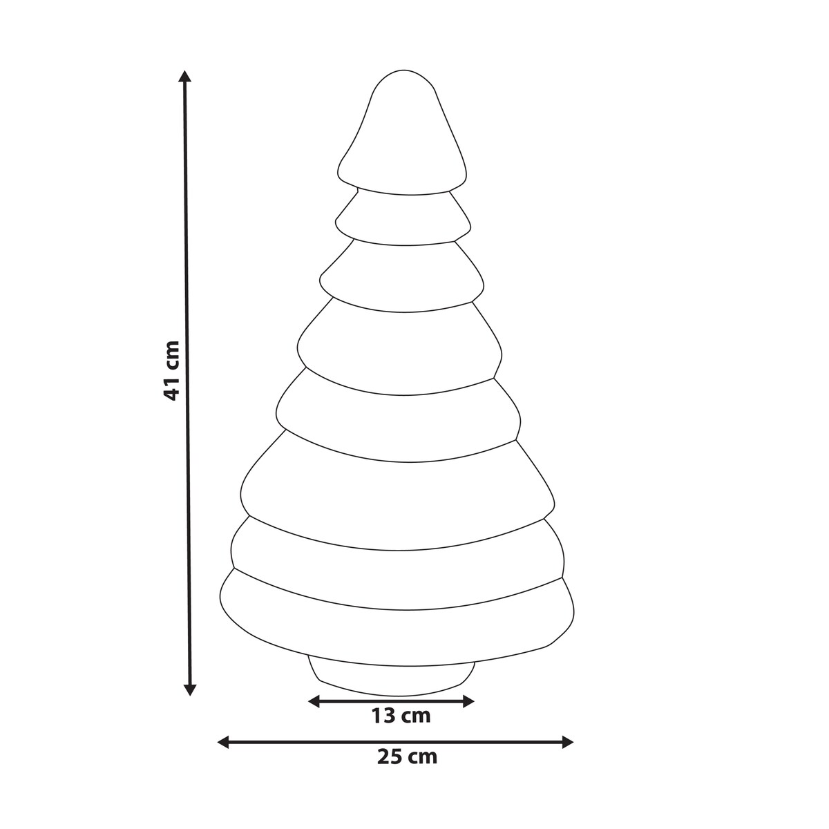 Dekoracja świąteczna LED ANDAN Choinka 41 cm Zielony