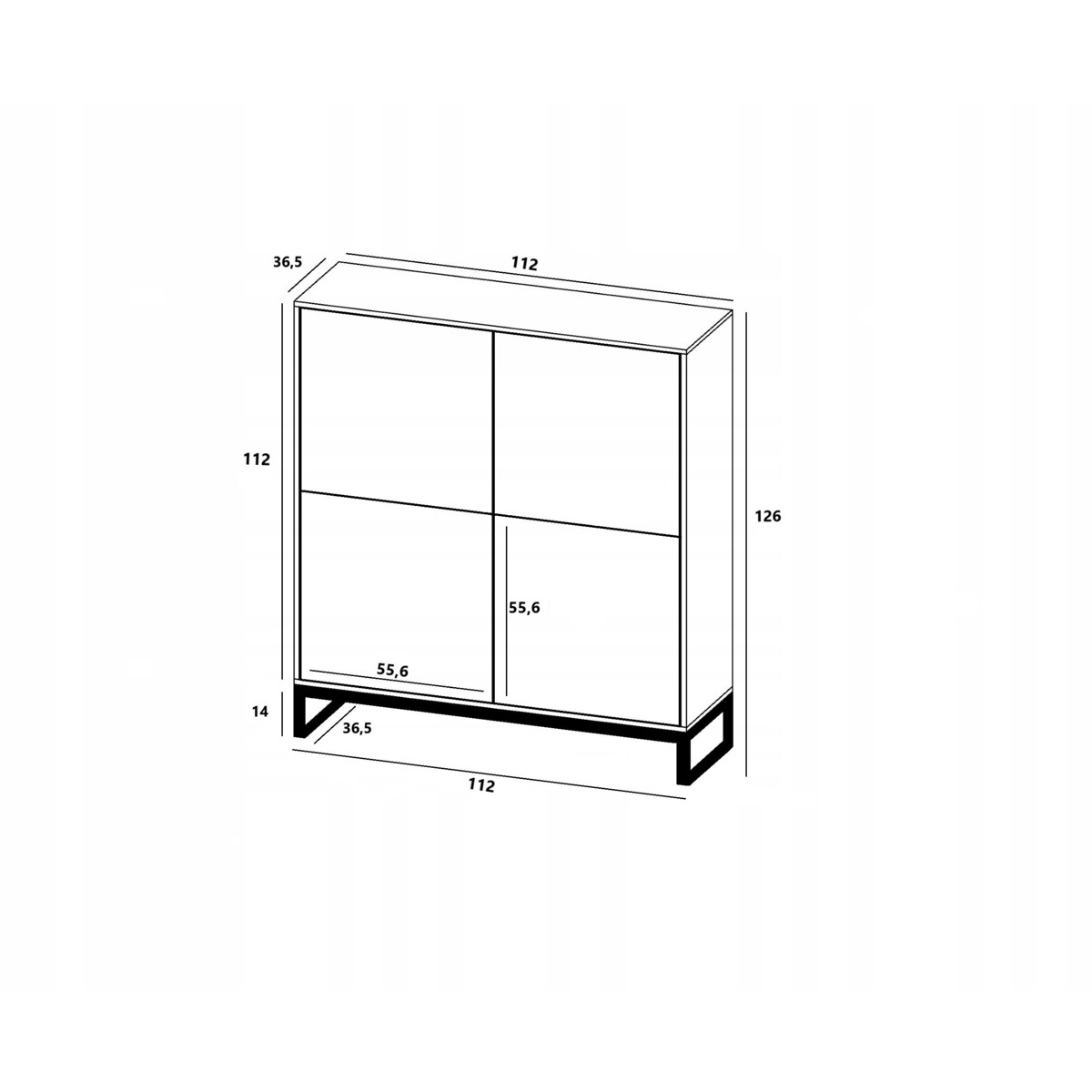 Komoda Glamour RTV Glamour Butelkowa Zieleń Ryflowane Fronty 112 cm