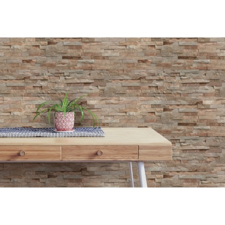 Tapeta Beżowy murek, 416x254cm