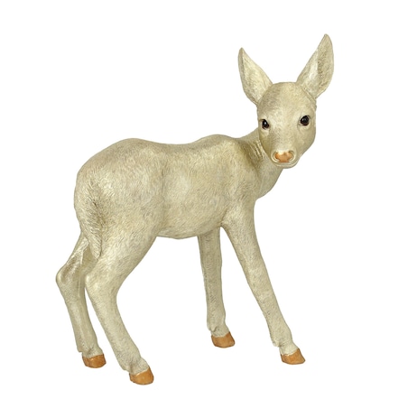 Figurka Golden Fawn 30x16x37 cm boże narodzenie, święta, świąteczne, złoty, 30x16x37 cm