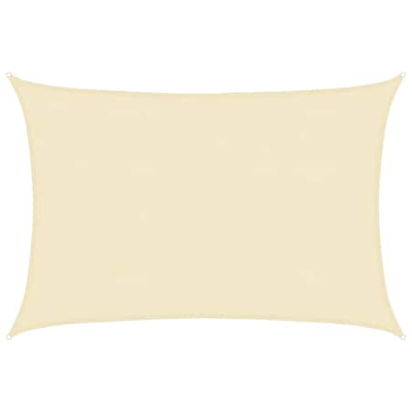 vidaXL Żagiel przeciwsłoneczny, 160 g/m², kremowy, 4x5 m, HDPE