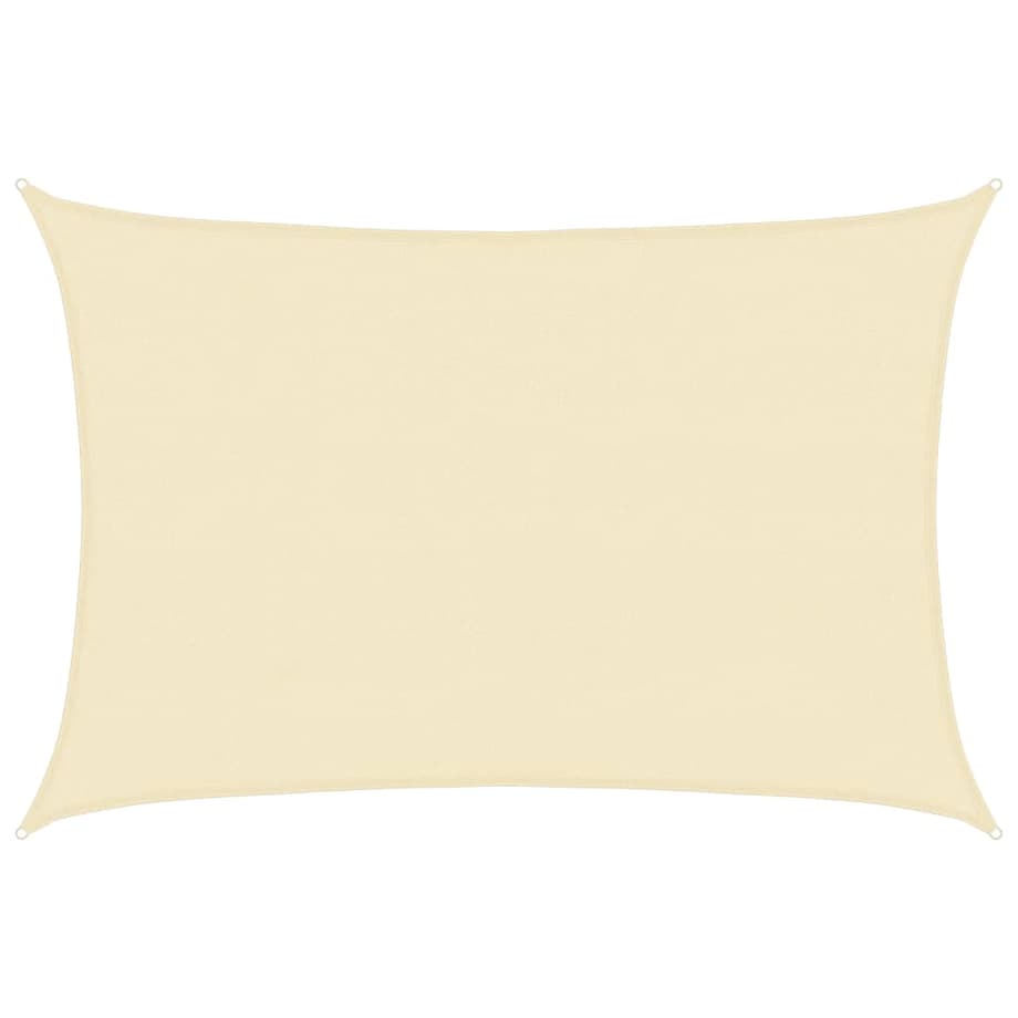 vidaXL Żagiel przeciwsłoneczny, 160 g/m², kremowy, 4x5 m, HDPE