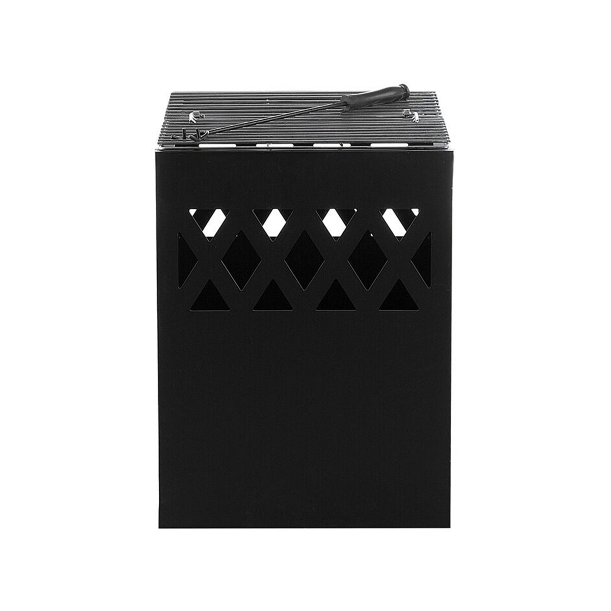 Palenisko ogrodowe z grillem stalowe czarne SHIGA