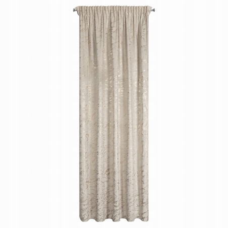 Zasłona Na Taśmie Welwetowa 140x270 DORIS beż+złoty Eurofirany Haczyki