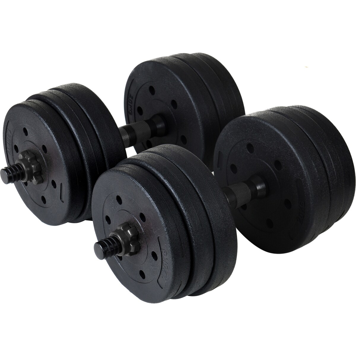 Zestaw hantli 2x10 kg Regulowane hantle 20 kg z funkcją sztangi funfit