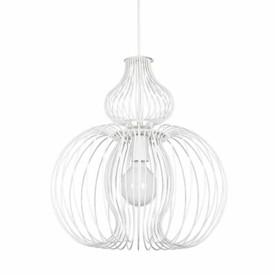 Lampa wisząca do salonu Meknes 5297 Nowodvorski druciana metalowa biała
