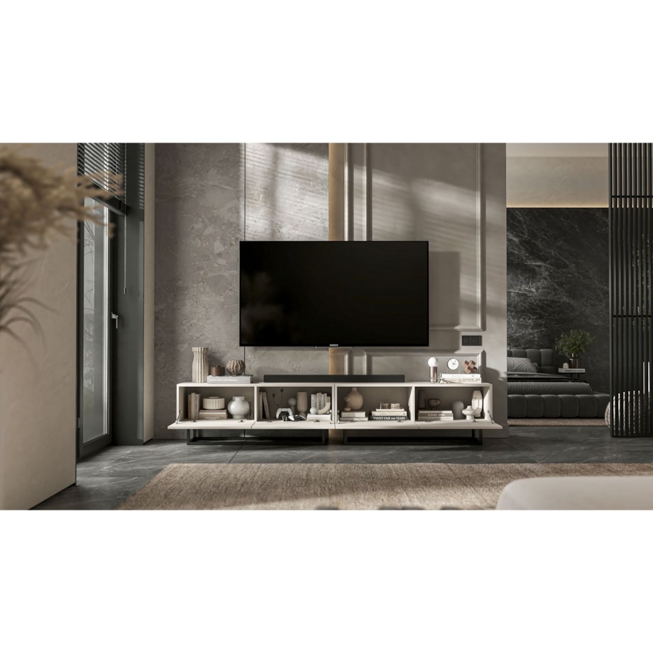 Szafka RTV Komoda Loft Industrialna Kaszmir Mat 240 cm