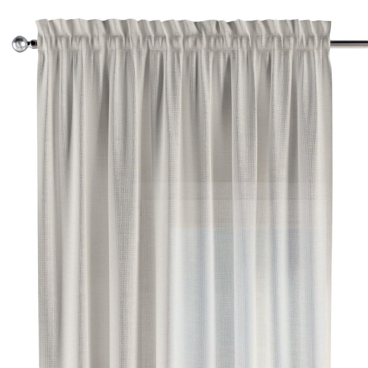 Zasłona na kanale z grzywką 1 szt. 130x245 ecru