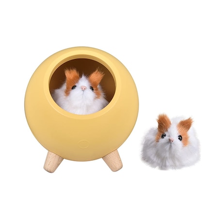 Lampka nocna dla dzieci z chomikiem - żółta