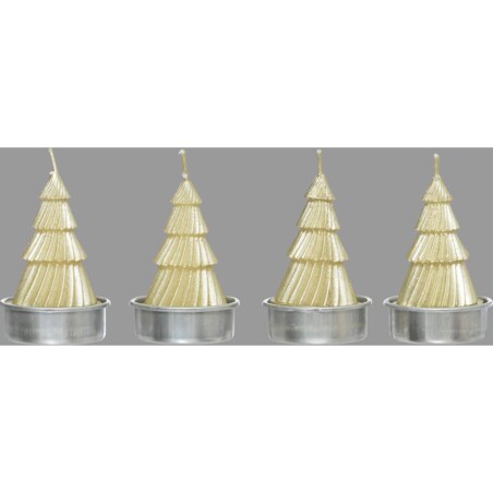 Świeczki w ksztalcie choinki, tealight, 4 sztuki