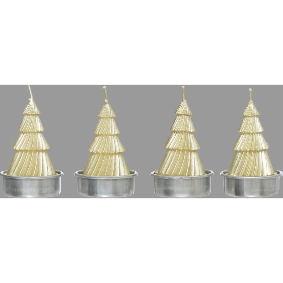 Świeczki w ksztalcie choinki, tealight, 4 sztuki