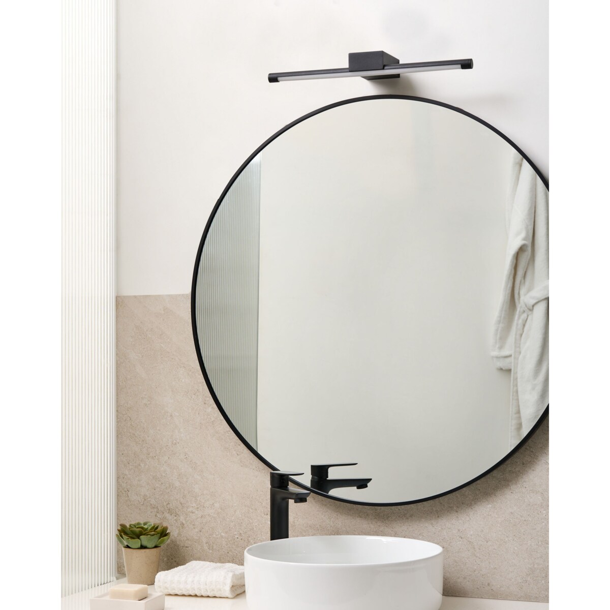 Kinkiet LED obrazowy/łazienkowy CASAL Metal Czarny