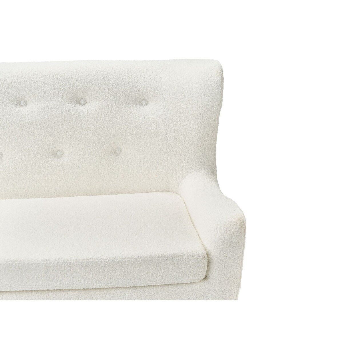 Ławka 2-osobowa boucle biała SKIBBY